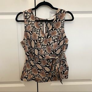 Astr The Label Snake Print Blouse - S